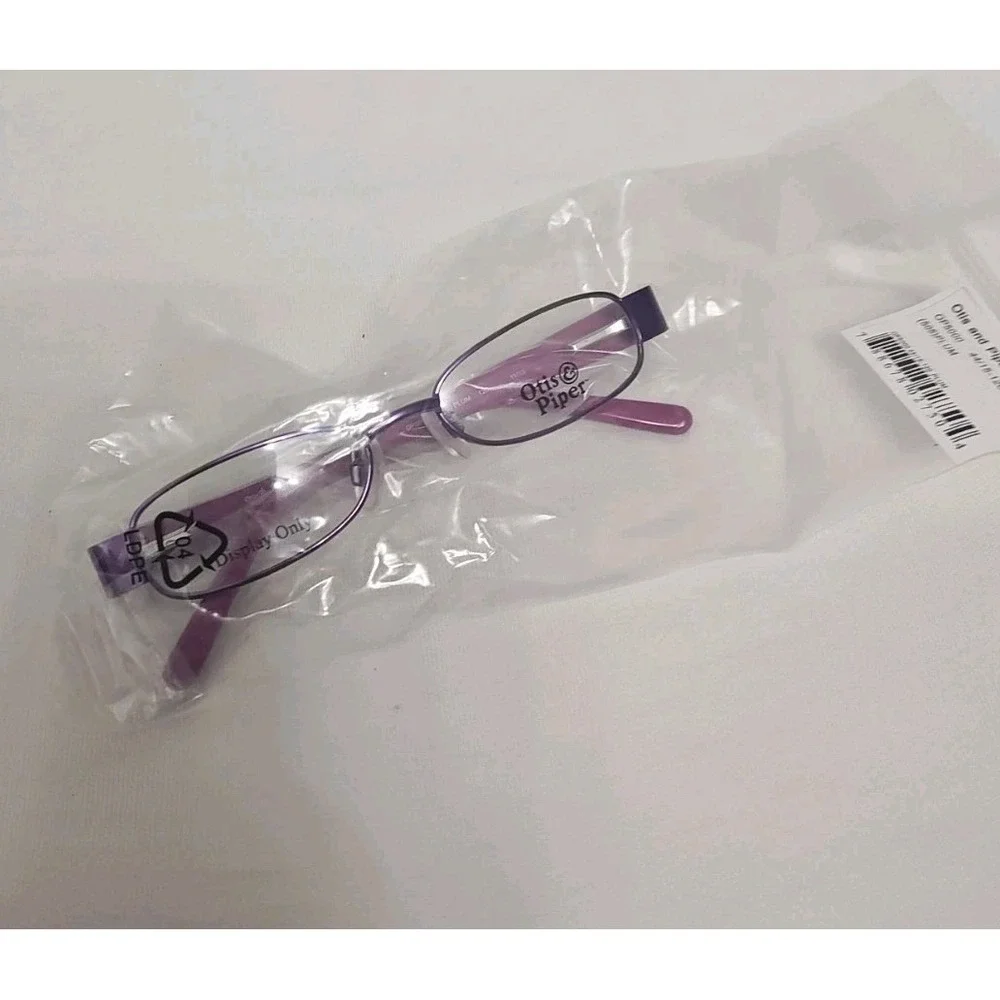 Otis and Piper OP5000 505 Plum 44 15 120 Eyeglasses Frames Purple Metallic‎ New